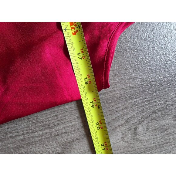 Talbots Womens 12P Sleeveless Red Ruffle Silk Blouse - Picture 10 of 10